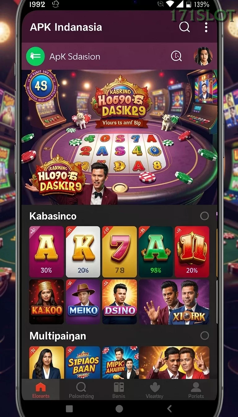 Cuplikan layar 777RT — halaman utama
