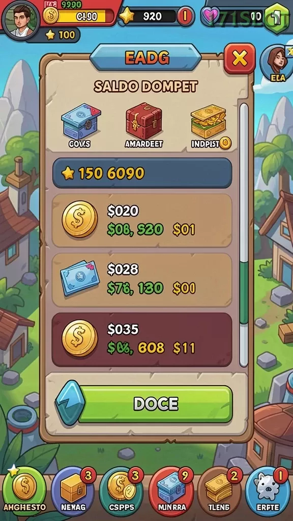 Cuplikan layar MARVRL77 — menu navigasi